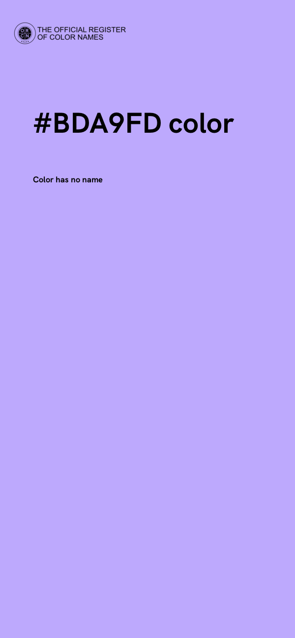 #BDA9FD color image