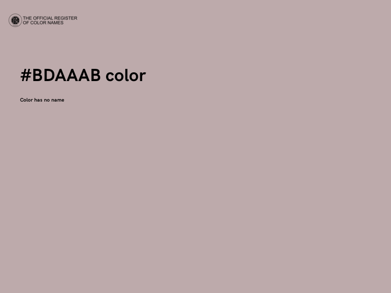 #BDAAAB color image