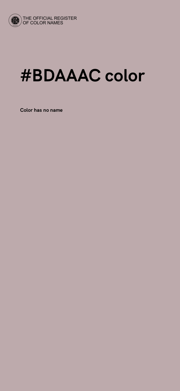 #BDAAAC color image