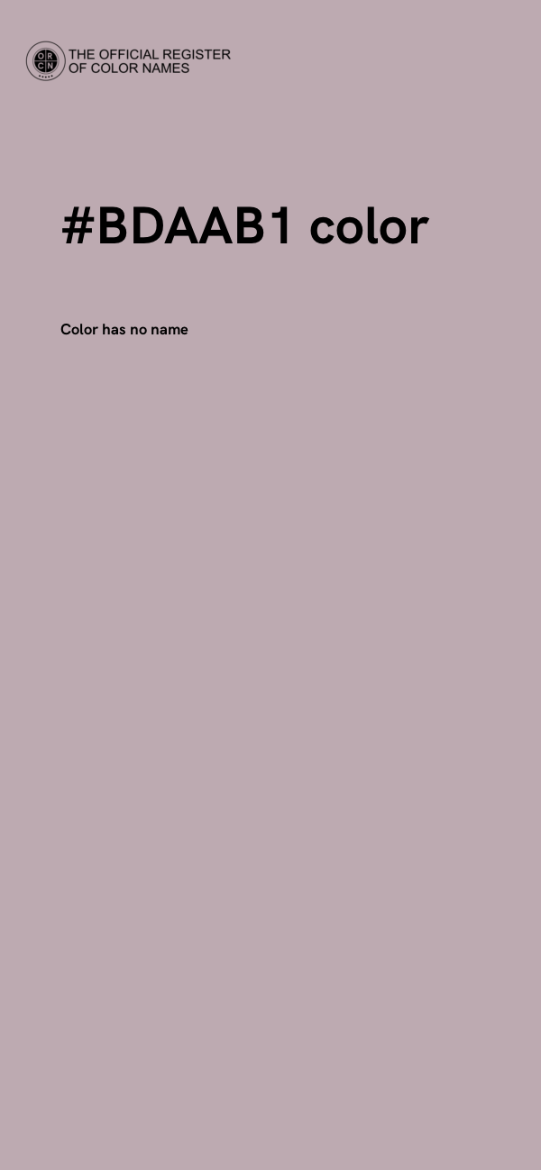 #BDAAB1 color image