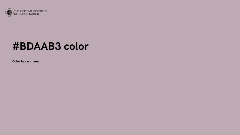 #BDAAB3 color image