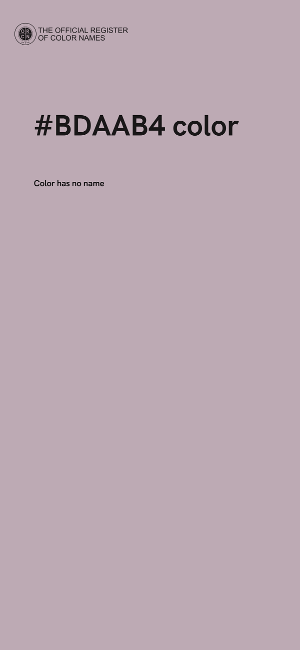 #BDAAB4 color image