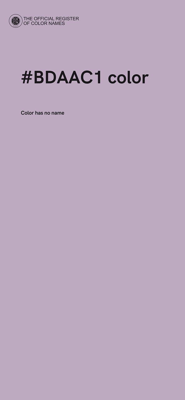 #BDAAC1 color image