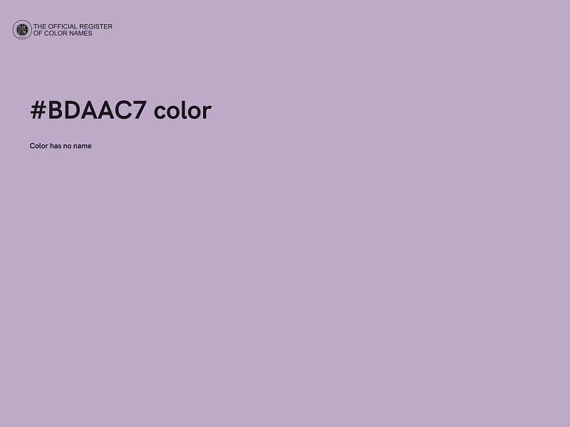 #BDAAC7 color image