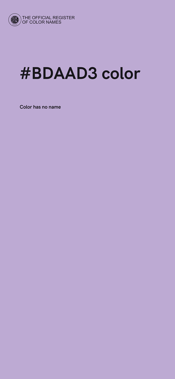 #BDAAD3 color image