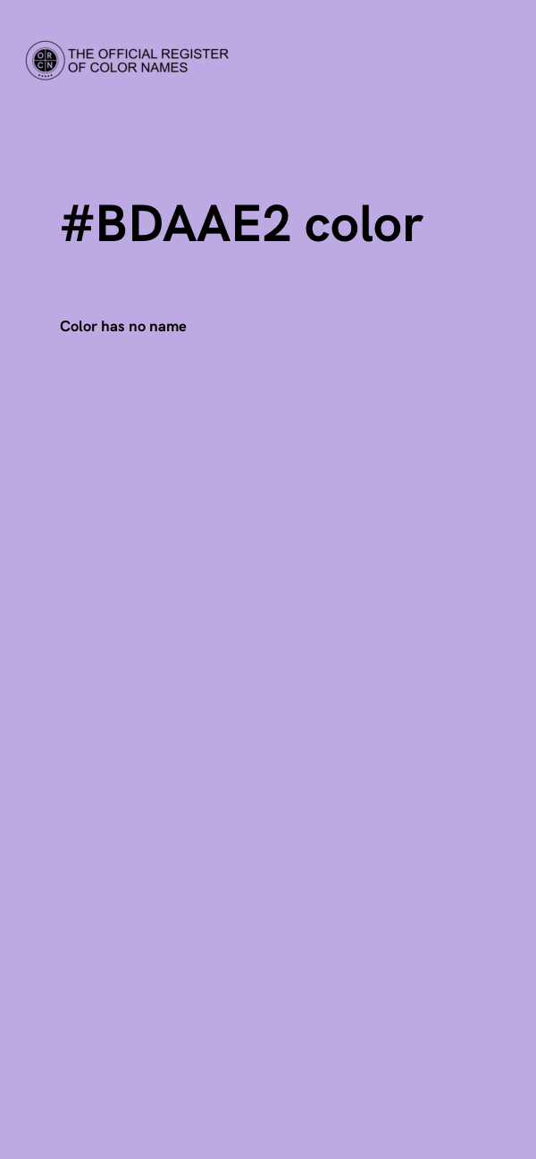 #BDAAE2 color image