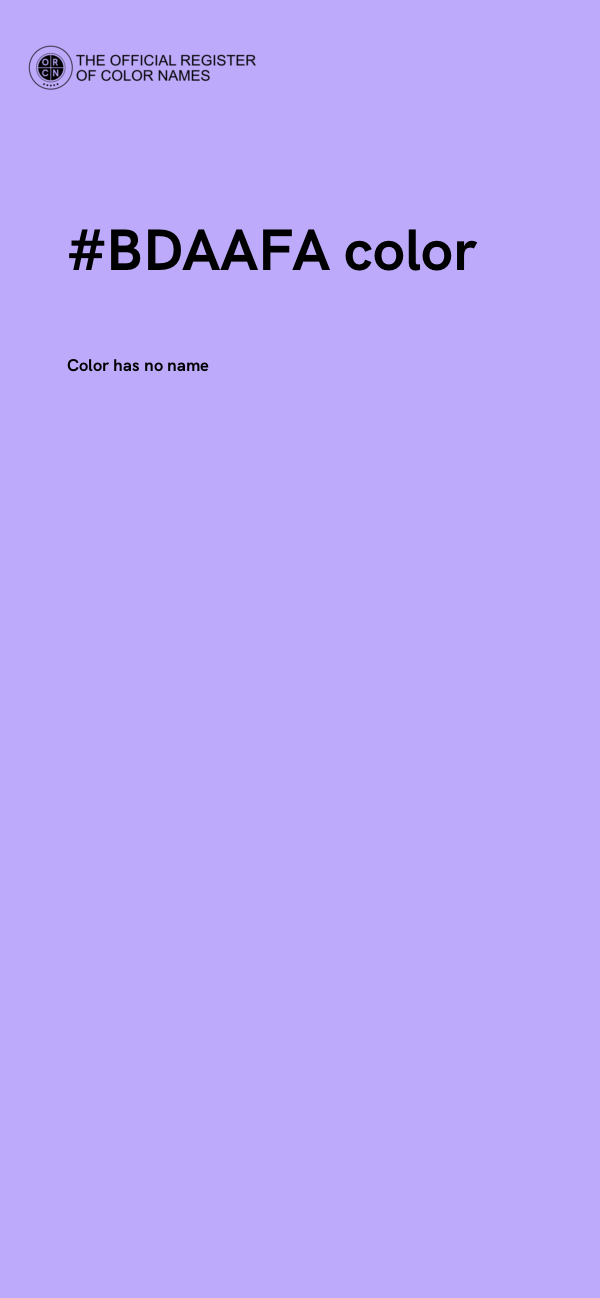 #BDAAFA color image