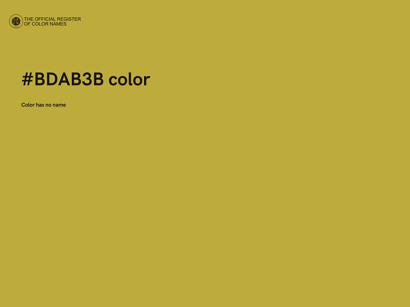 #BDAB3B color image