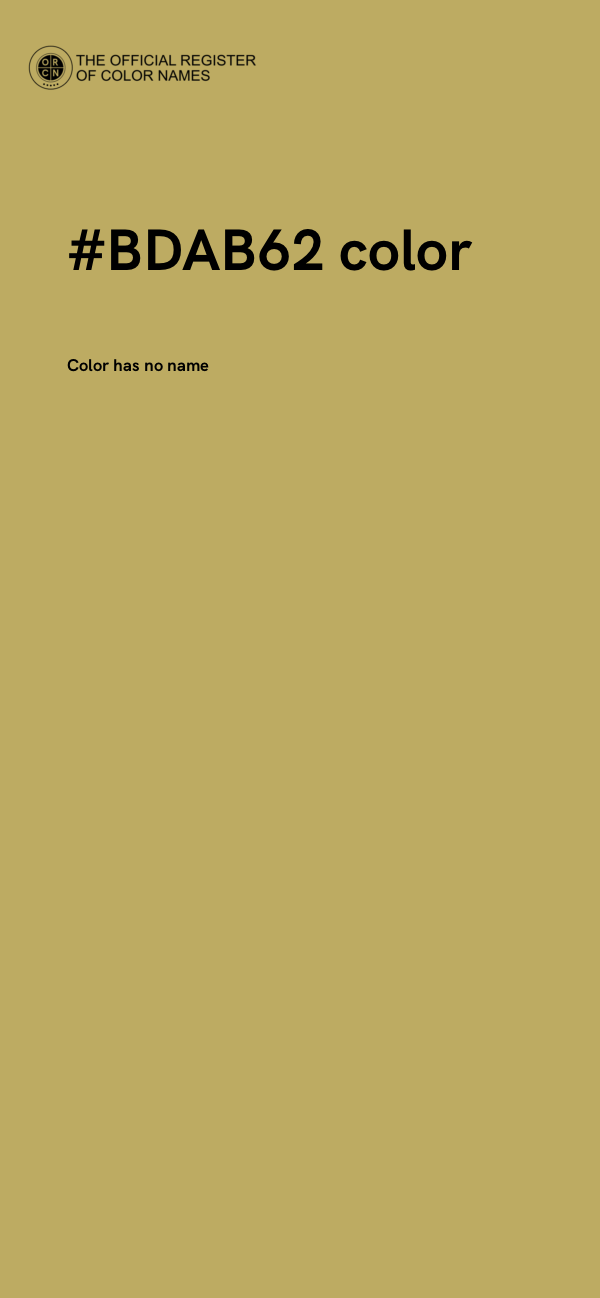 #BDAB62 color image