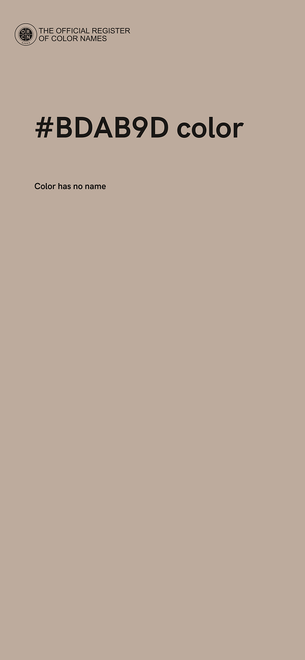 #BDAB9D color image
