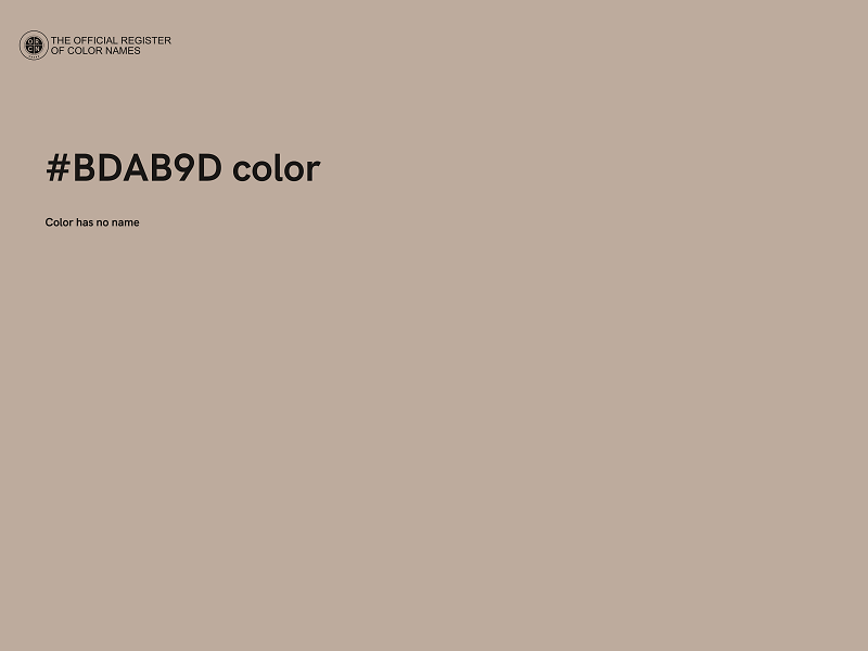 #BDAB9D color image