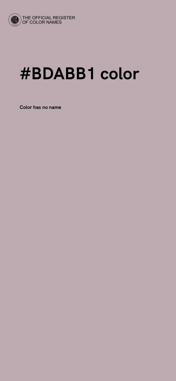 #BDABB1 color image