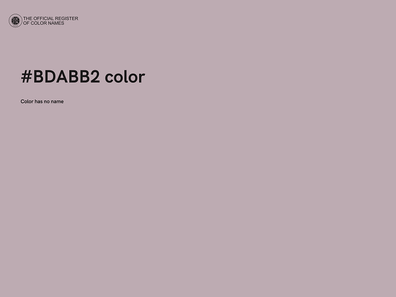 #BDABB2 color image