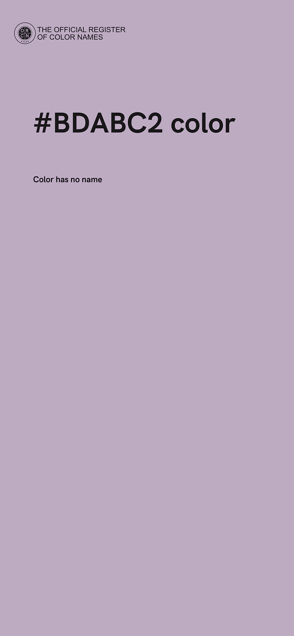 #BDABC2 color image