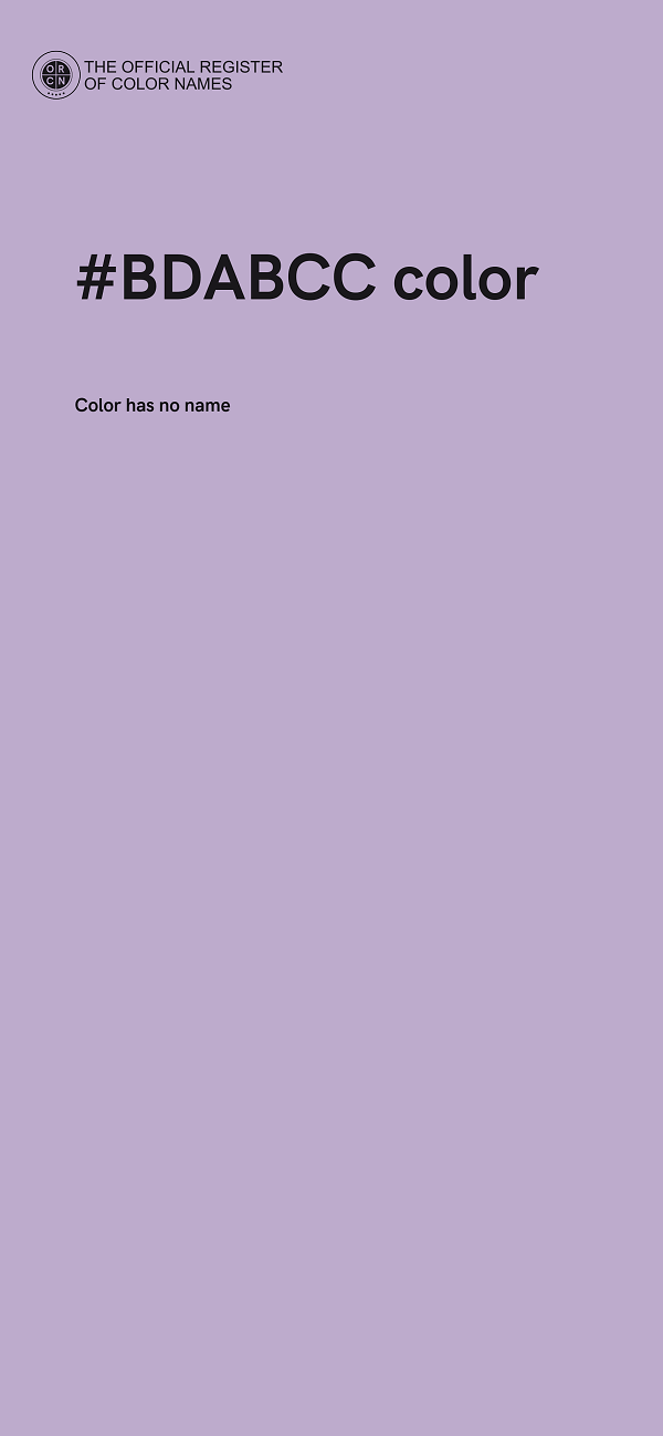 #BDABCC color image