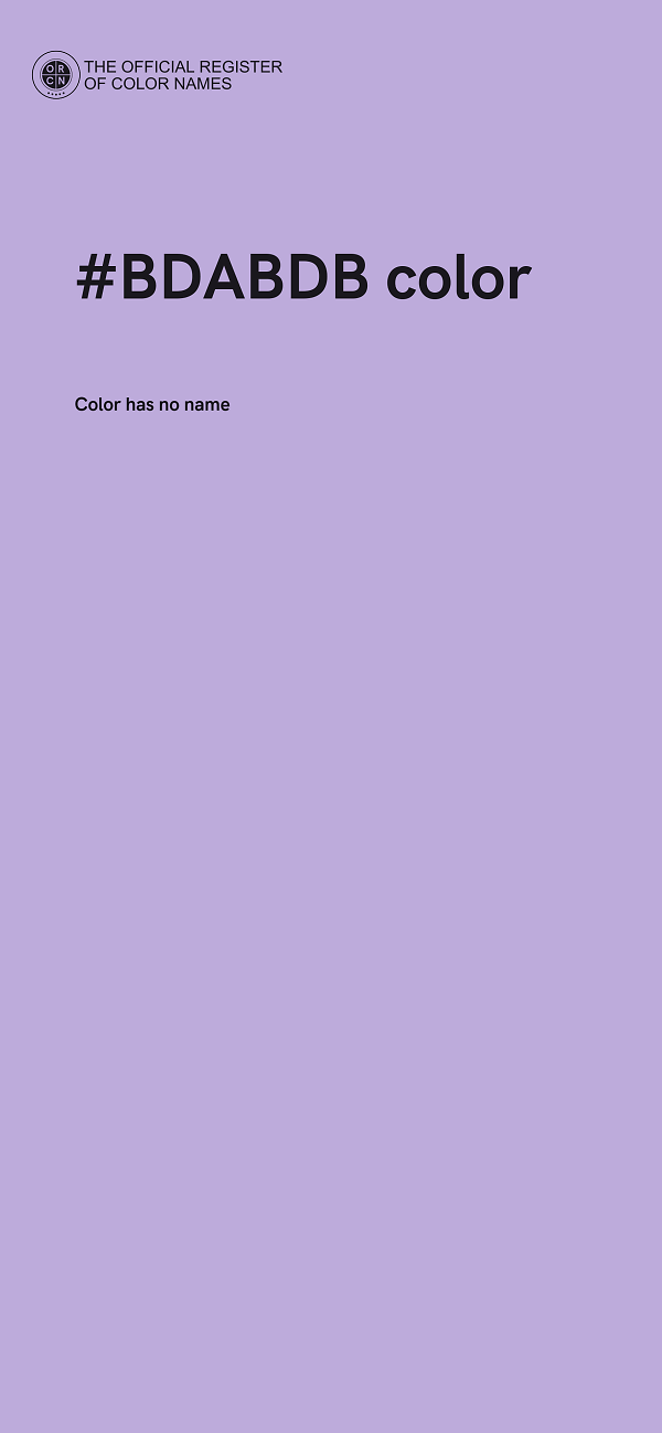 #BDABDB color image