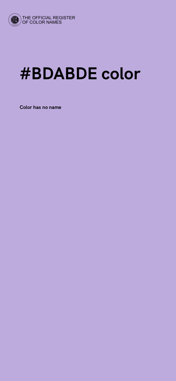 #BDABDE color image