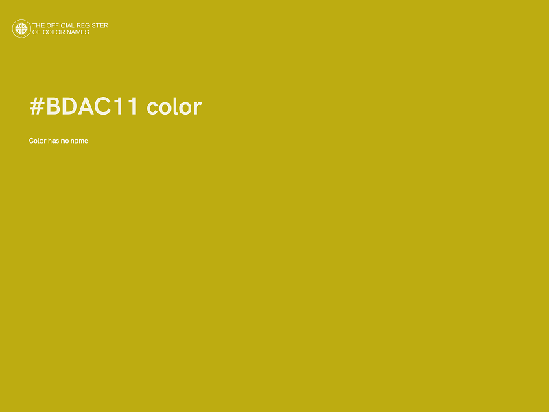 #BDAC11 color image