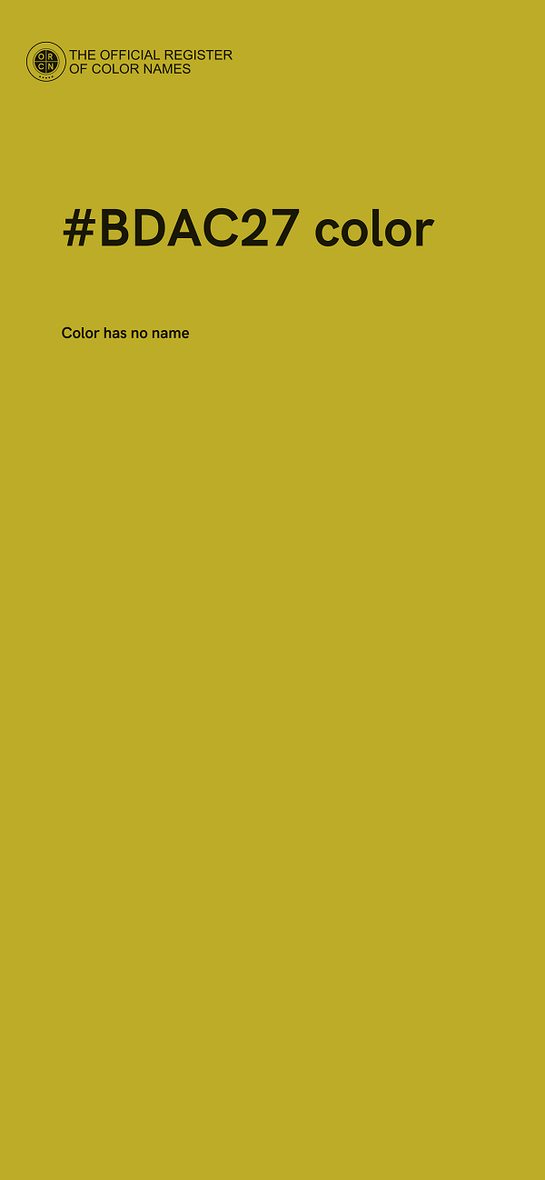 #BDAC27 color image