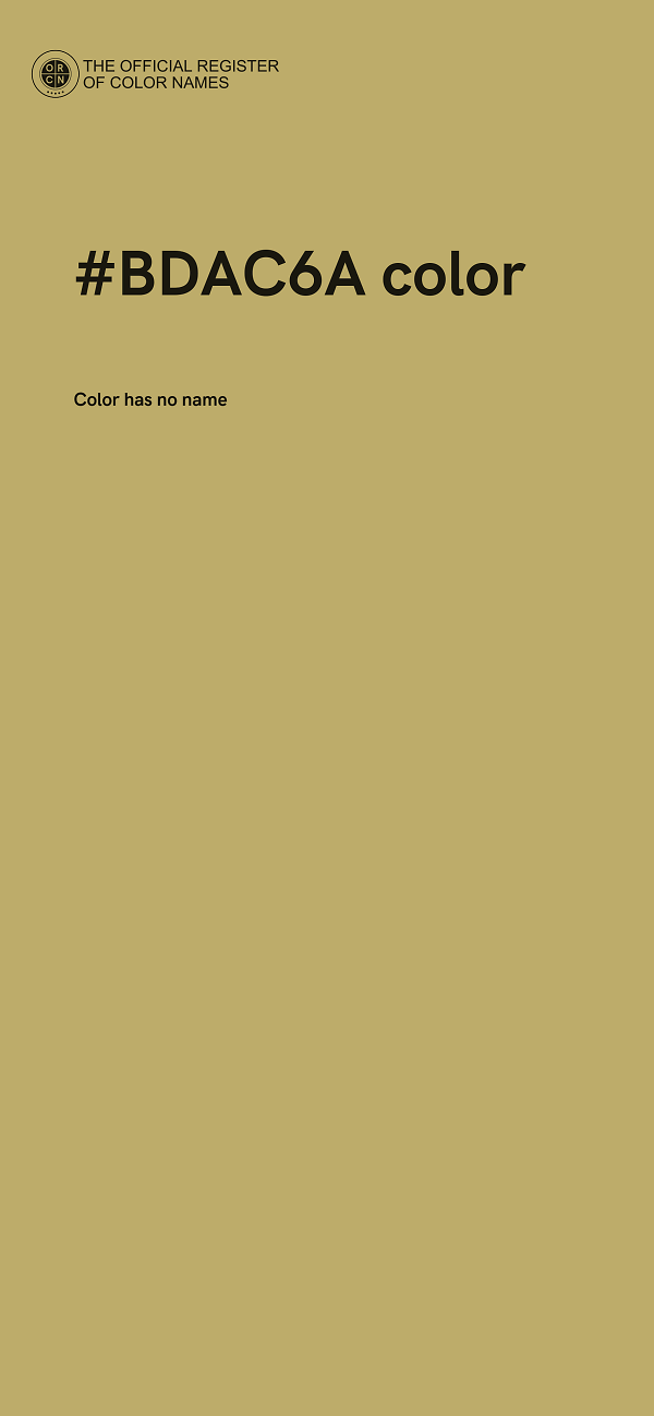 #BDAC6A color image