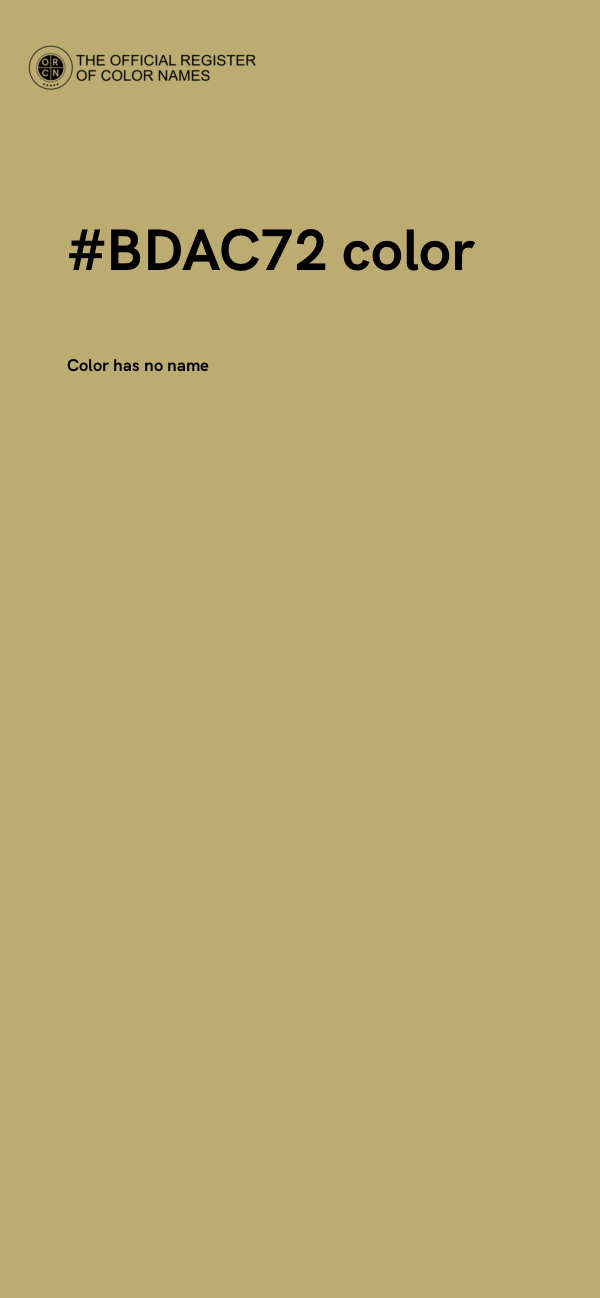 #BDAC72 color image
