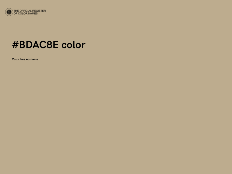 #BDAC8E color image