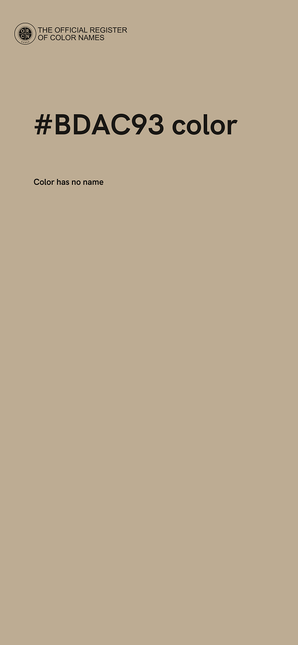 #BDAC93 color image
