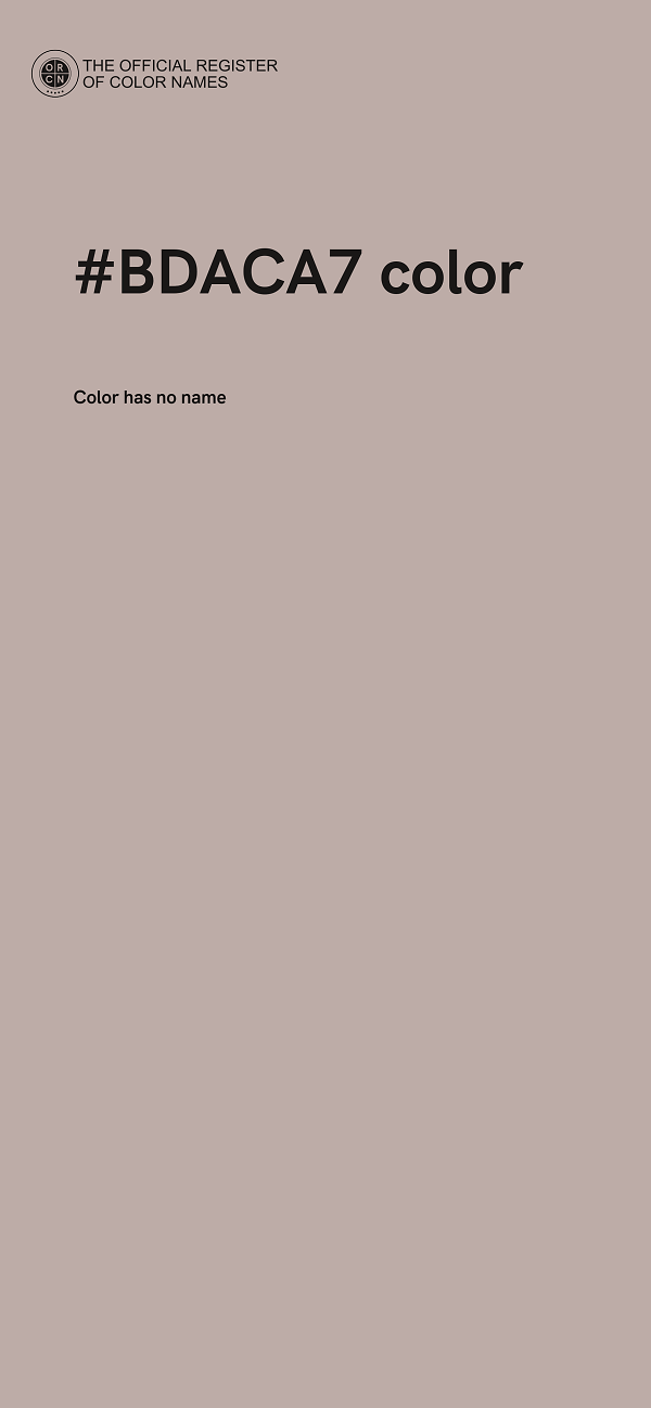 #BDACA7 color image