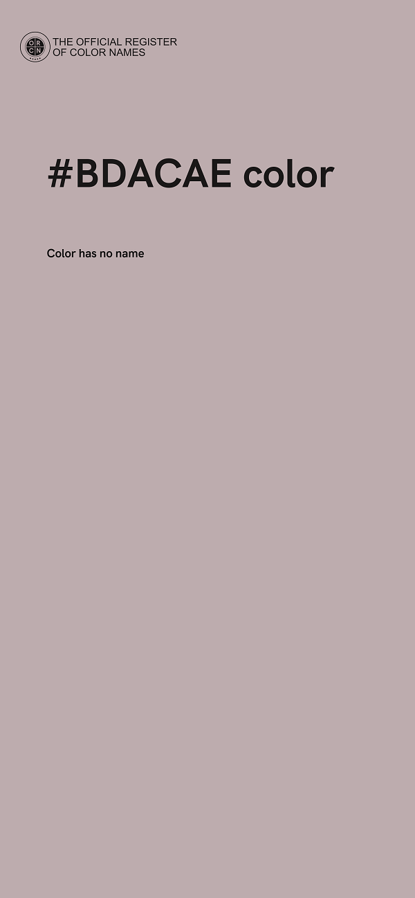 #BDACAE color image