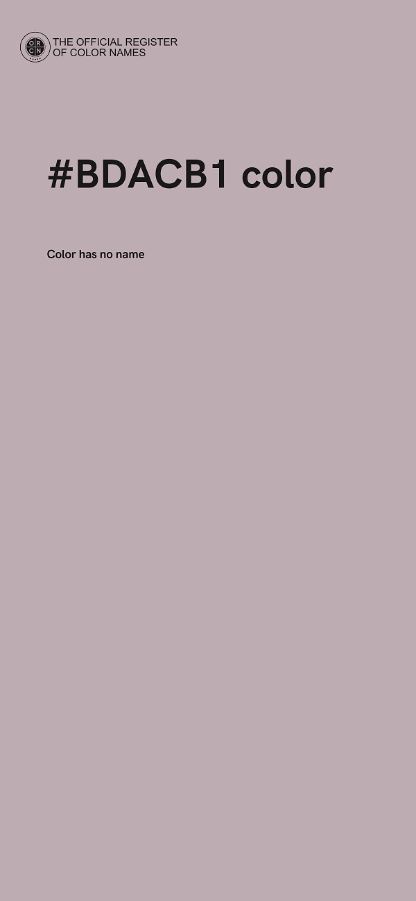 #BDACB1 color image