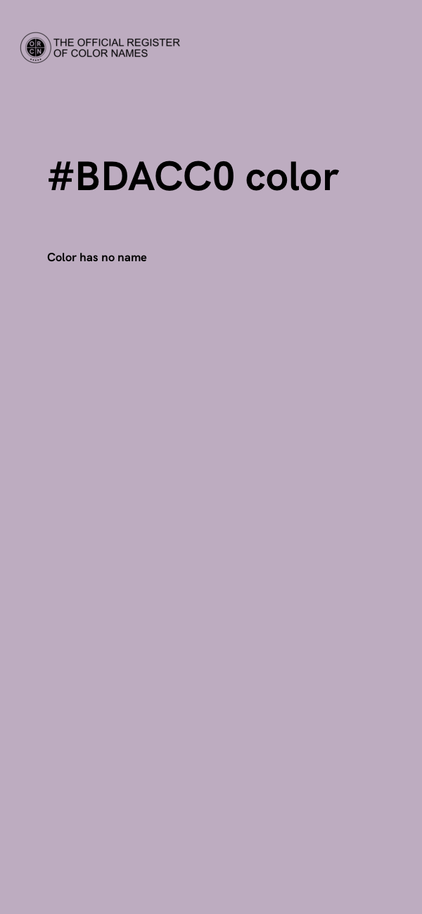 #BDACC0 color image