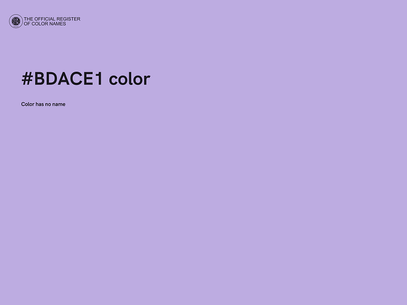 #BDACE1 color image