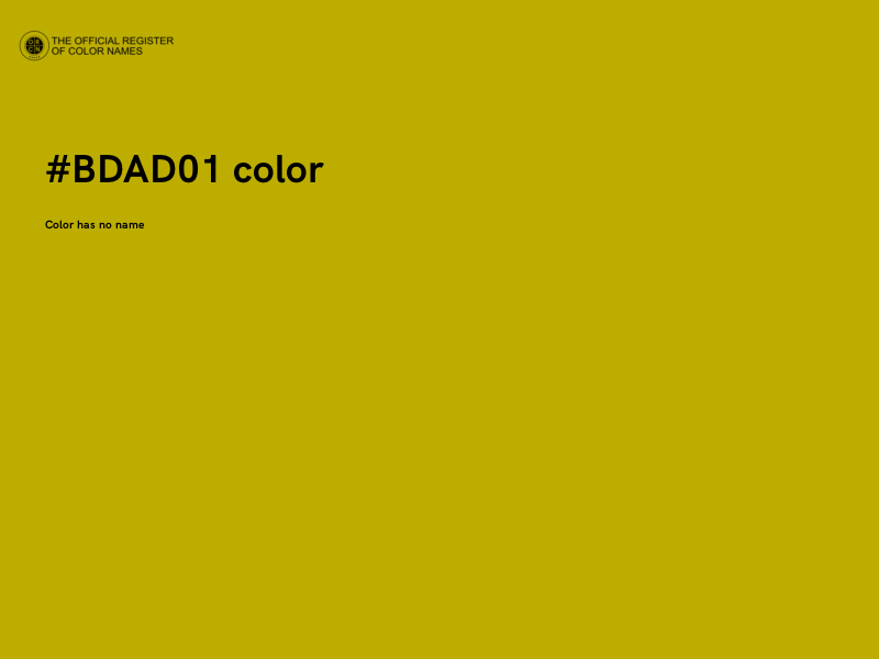 #BDAD01 color image
