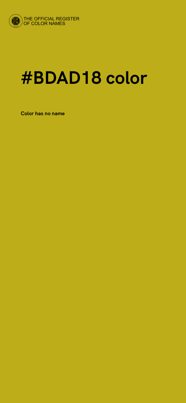 #BDAD18 color image