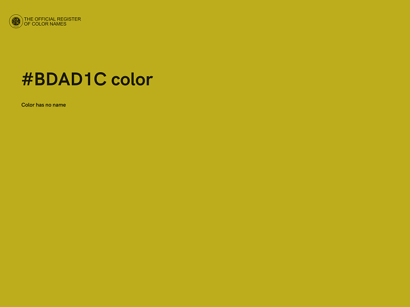 #BDAD1C color image