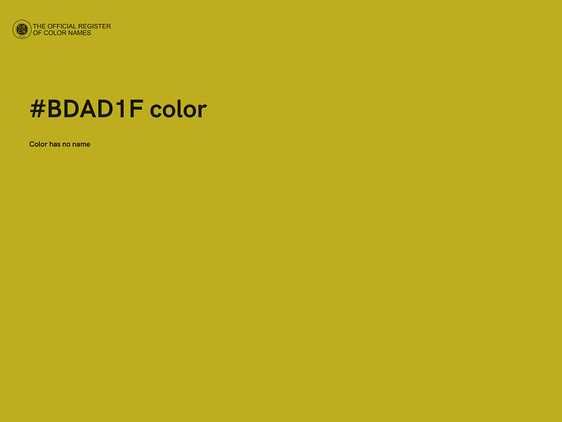 #BDAD1F color image