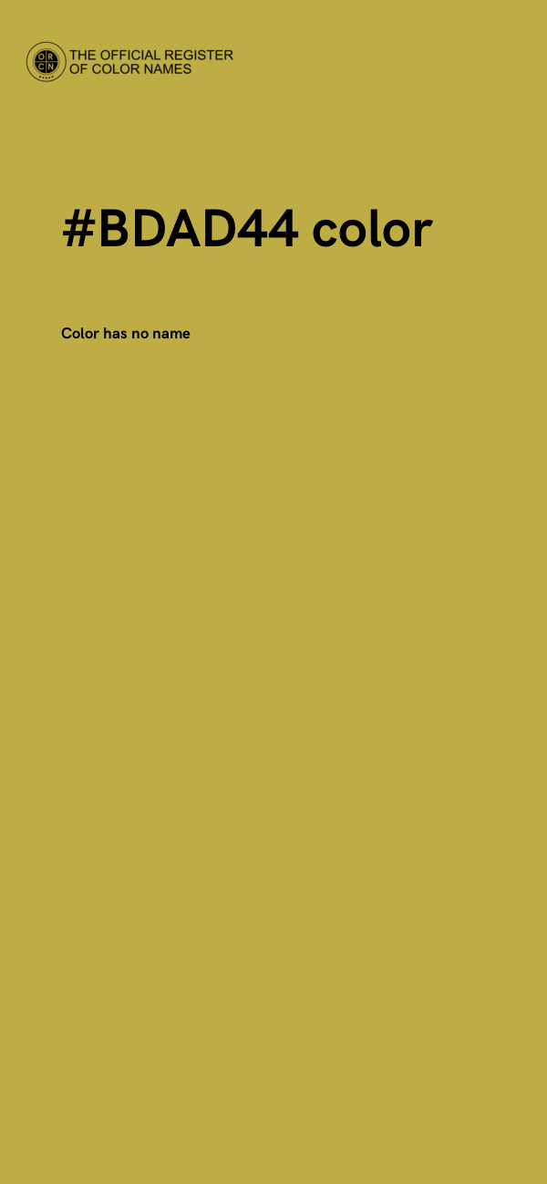 #BDAD44 color image
