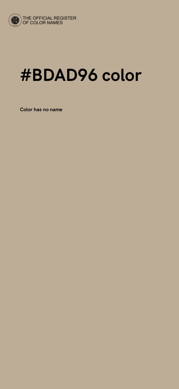 #BDAD96 color image
