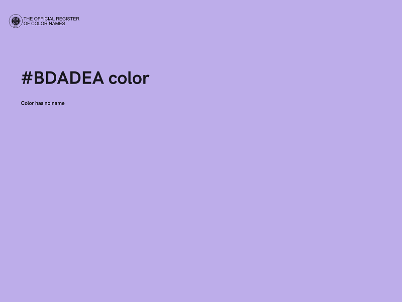 #BDADEA color image