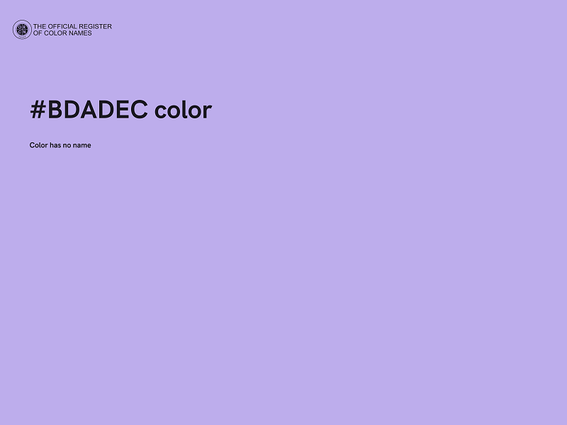 #BDADEC color image