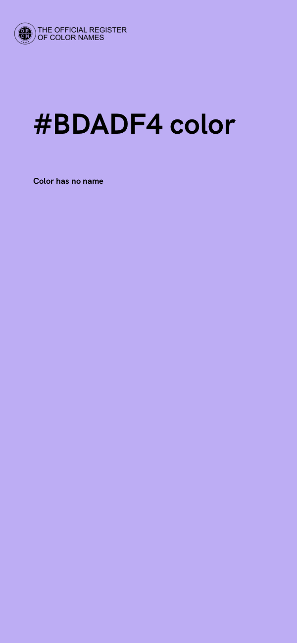 #BDADF4 color image