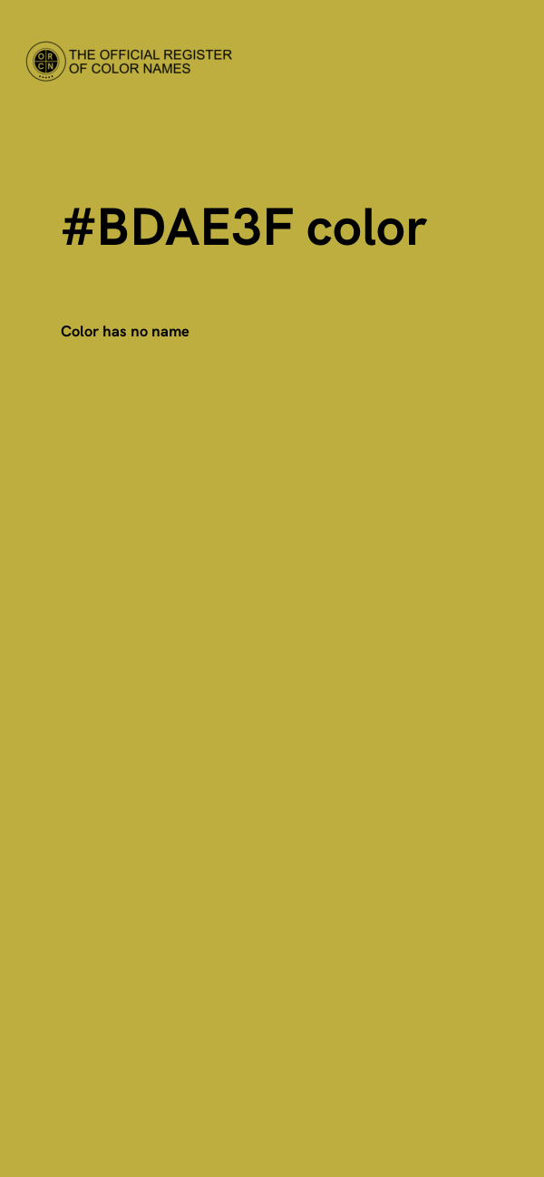 #BDAE3F color image