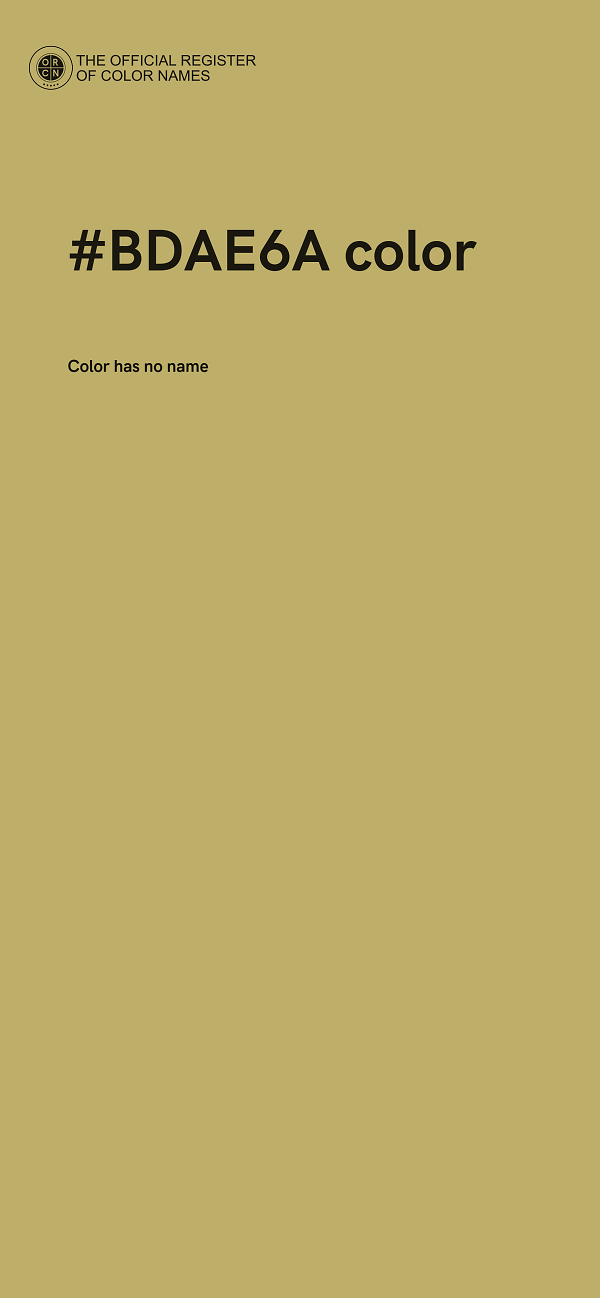 #BDAE6A color image