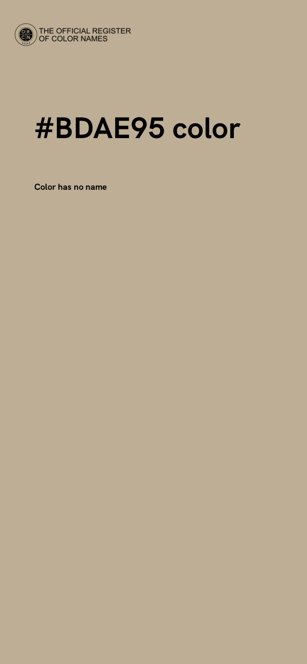 #BDAE95 color image