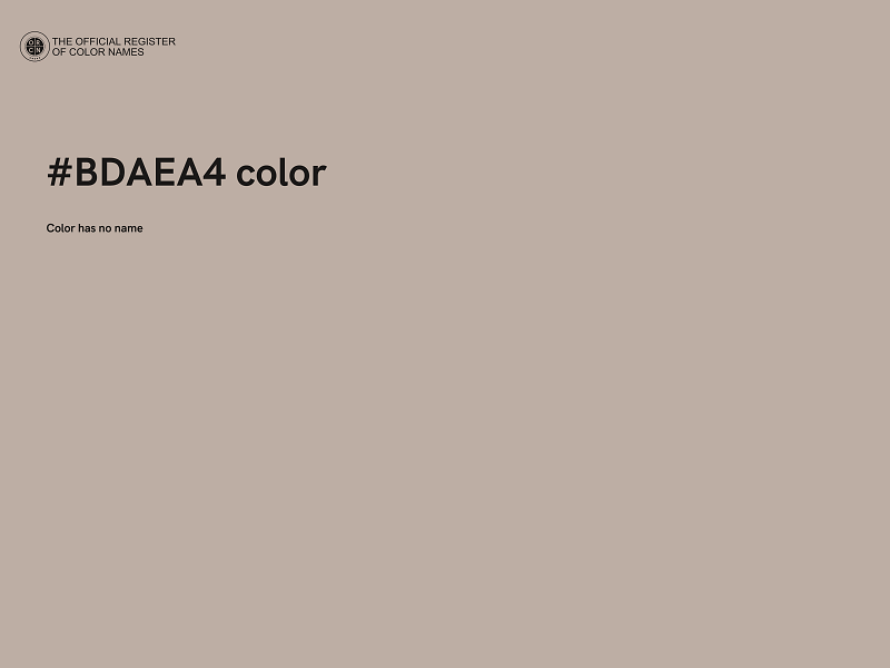 #BDAEA4 color image