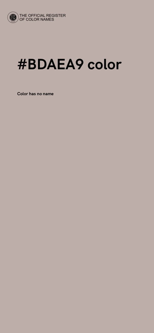 #BDAEA9 color image