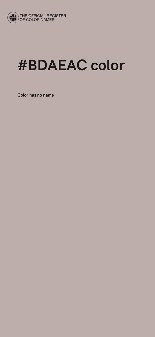 #BDAEAC color image