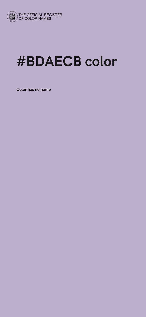 #BDAECB color image