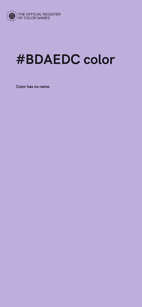 #BDAEDC color image