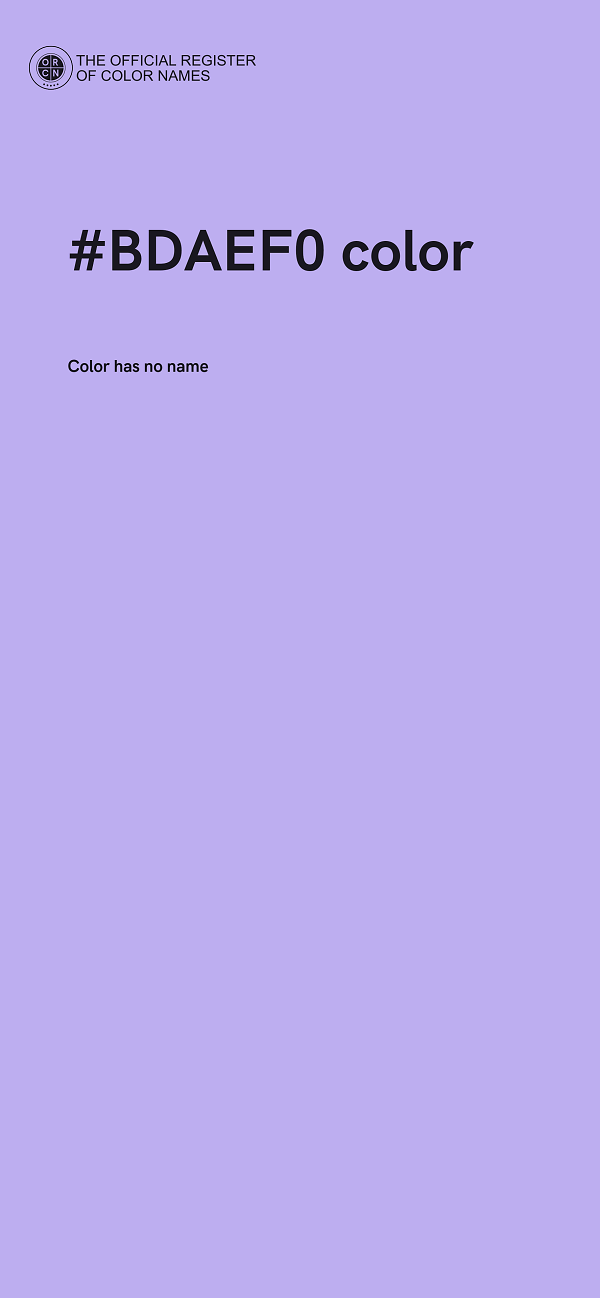 #BDAEF0 color image